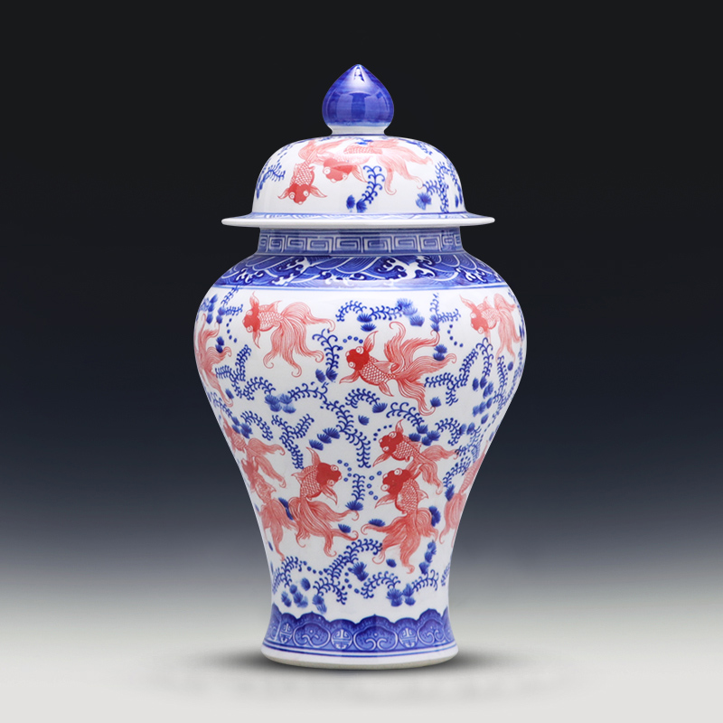 Porcelain of jingdezhen Porcelain vases, pottery and Porcelain place son jar modern new Chinese style household act the role ofing is tasted TV ark, decoration