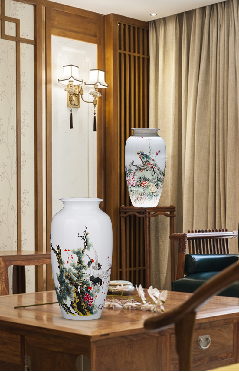 Porcelain of jingdezhen Porcelain vases, pottery and Porcelain furnishing articles sitting room dry flower arranging flowers child thin body new Chinese style household ornaments