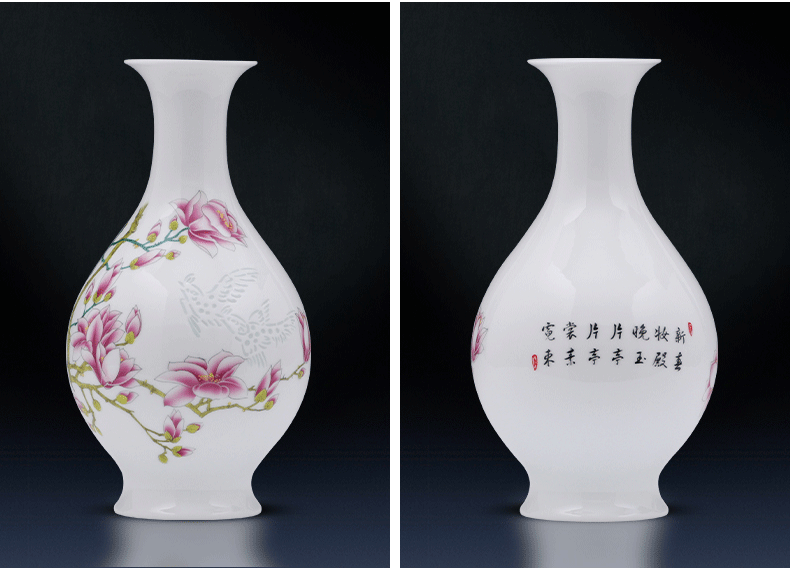 Porcelain of jingdezhen ceramics flower bottle manually exquisite flower arranging dried flowers of I sitting room home furnishing articles