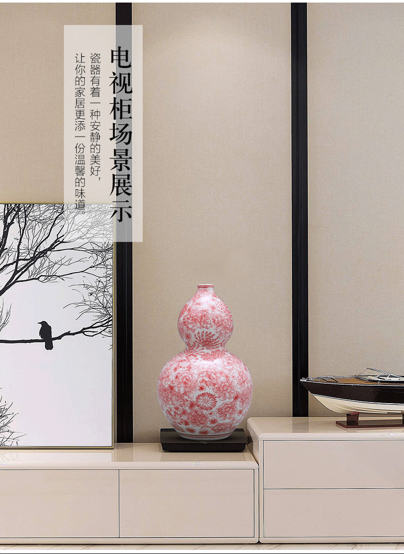 Jingdezhen ceramic vase furnishing articles of new Chinese style household act the role ofing is tasted sitting room flower arrangement craft porcelain porcelain arts and crafts