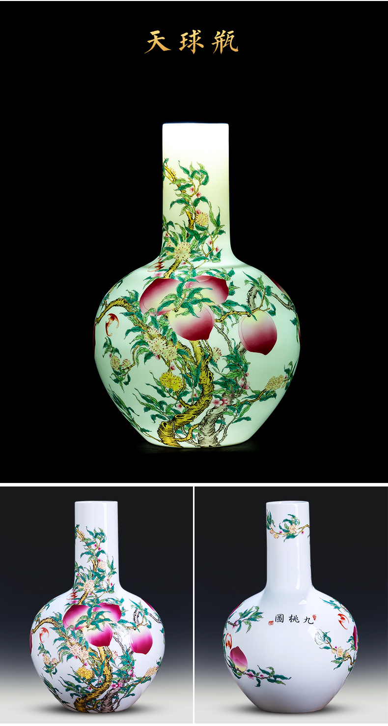 Jingdezhen ceramics, vases, flower arranging Chinese style household furnishing articles, the sitting room porch TV ark, wine ark, adornment porcelain