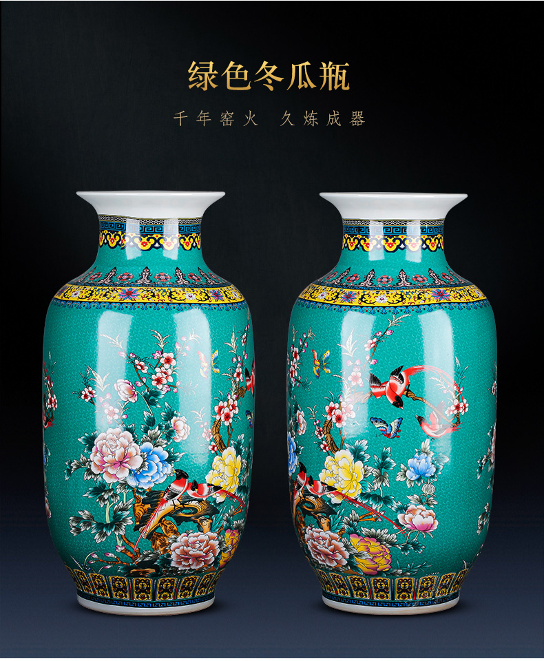 Porcelain of jingdezhen ceramics of large vases, large modern new Chinese style home sitting room adornment is placed