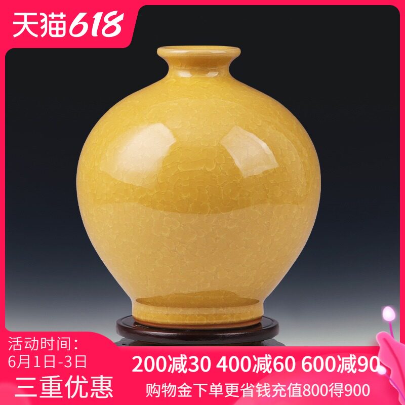 Jingdezhen Ceramic decoration vase Living room flower arrangement Creative antique porcelain vase Chinese home TV cabinet decorations