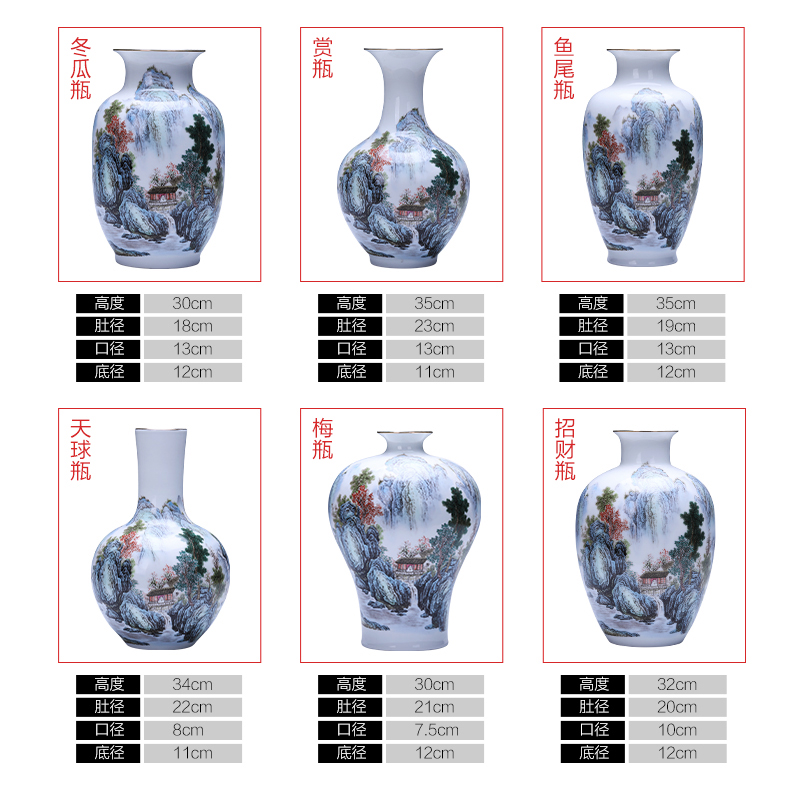 Jingdezhen ceramic vase furnishing articles and Chinese style porch, sitting room adornment porcelain porcelain decoration accessories