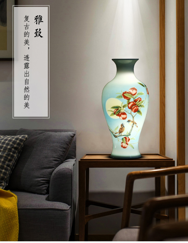 Jingdezhen ceramics creative persimmon persimmon ruyi floret bottle home flower arranging rich ancient frame sitting room adornment is placed