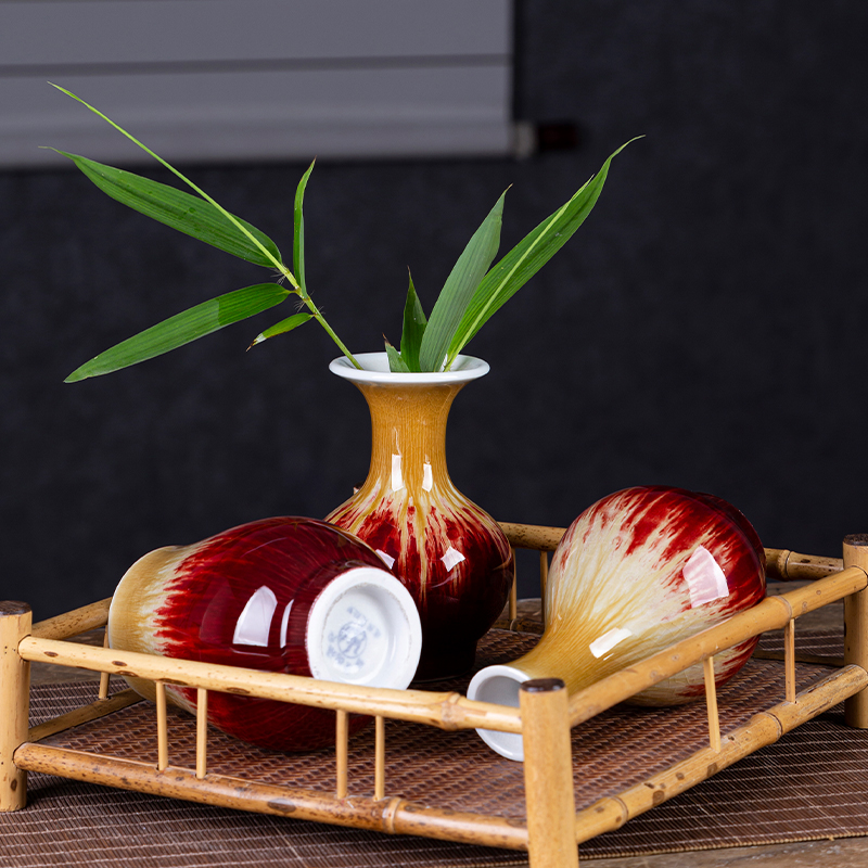 Porcelain of jingdezhen ceramic mini floret bottle flower tea hydroponic creative restoring ancient ways is rich ancient frame accessories furnishing articles