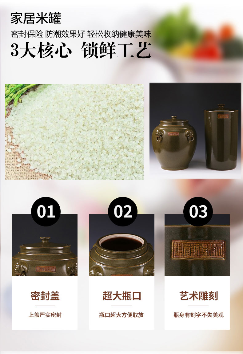 Ceramic oversized pot of pu 'er tea cake with 18 storage tank barrel with cover insect - resistant moistureproof it 50/100 kg