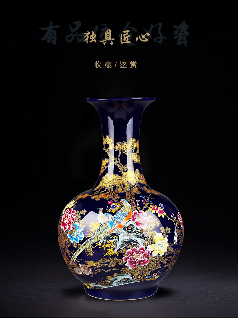 Jingdezhen of large vases, pottery and porcelain place, a large sitting room flower arranging the modern Chinese style household adornment ornament