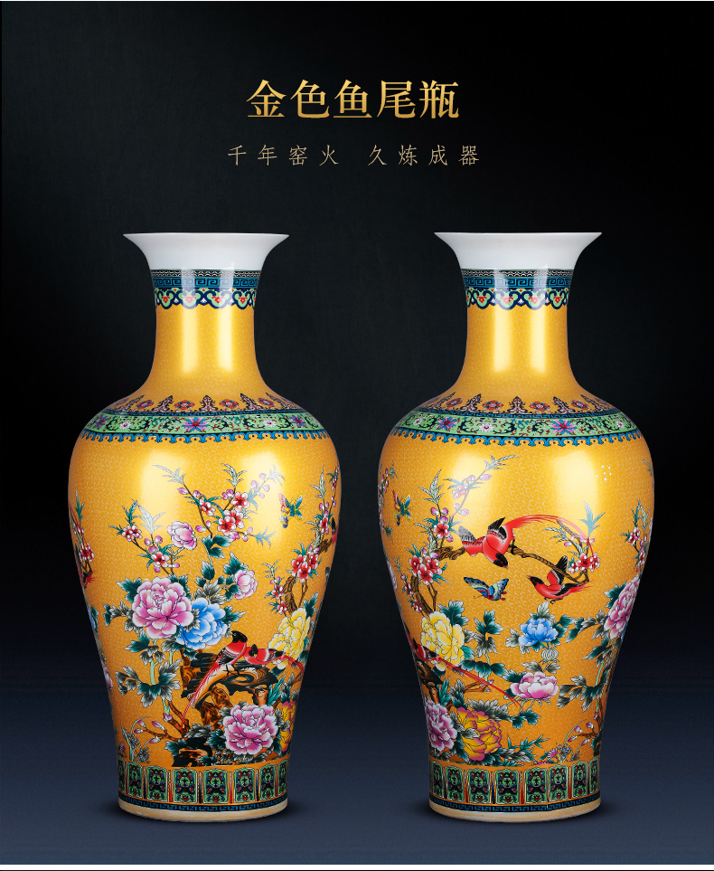 Porcelain of jingdezhen ceramics of large vases, large modern new Chinese style home sitting room adornment is placed