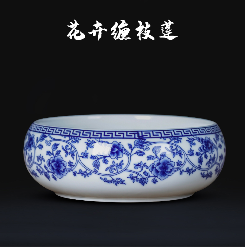 Hong xuan jingdezhen ceramic ashtray creative writing brush washer from Chinese style household porcelain tea house furnishing articles home office supplies