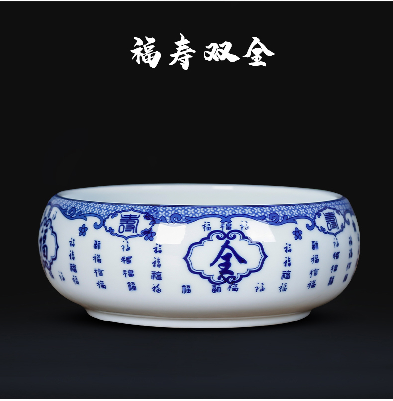 Hong xuan jingdezhen ceramic ashtray creative writing brush washer from Chinese style household porcelain tea house furnishing articles home office supplies