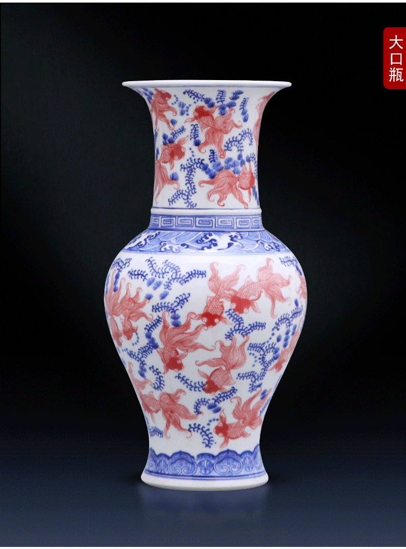 Porcelain of jingdezhen Porcelain vases, pottery and Porcelain place son jar modern new Chinese style household act the role ofing is tasted TV ark, decoration