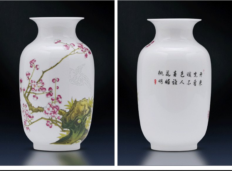 Porcelain of jingdezhen ceramics flower bottle manually exquisite flower arranging dried flowers of I sitting room home furnishing articles