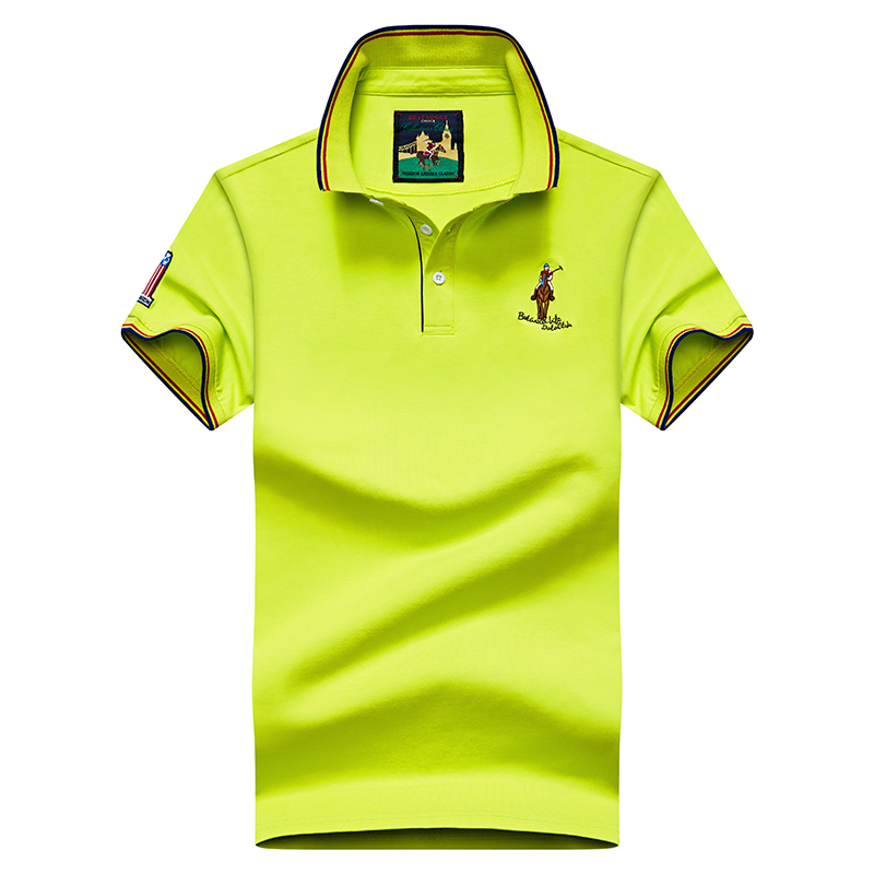 Fluorescent Green 8631Embroidery label Polo shirt man Lapel Short sleeve T-shirt middle age Have leadership T Compassionate business affairs Dad Costume summer Paul's shirt