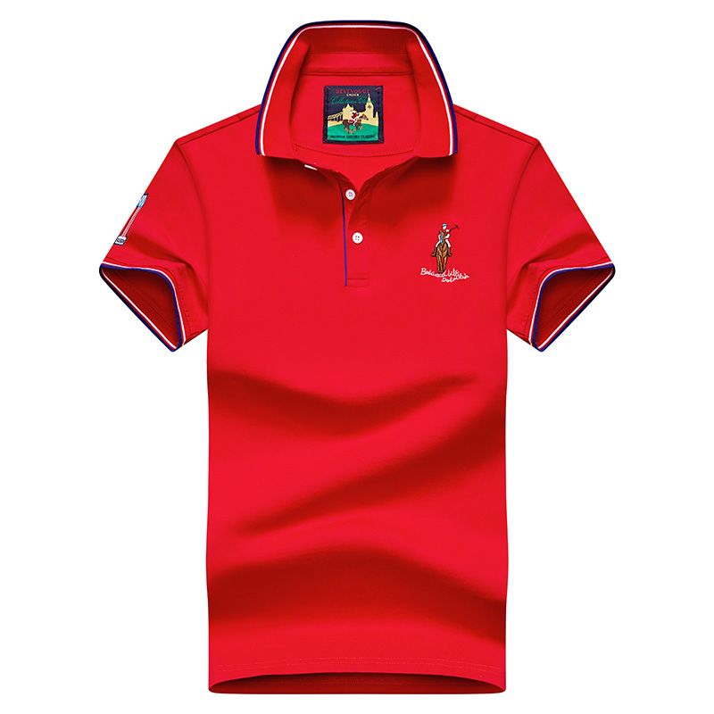 Red 8631Embroidery label Polo shirt man Lapel Short sleeve T-shirt middle age Have leadership T Compassionate business affairs Dad Costume summer Paul's shirt