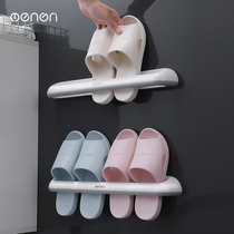 Bathroom slipper rack Wall-mounted toilet shoe storage artifact Bathroom punch-free shoe rack Toilet shelf