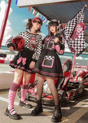 taobao agent Genuine racing car, dress, Lolita style, with embroidery, Lolita OP