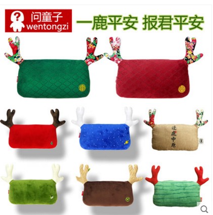 Ask the boy all the way, a deer is safe, cute, car pillow, neck pillow, car pillow, car accessories, car accessories