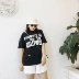 Bút chì Xiaoxin 2018 Mùa hè Mới của Phụ nữ Kích thước lớn Mỡ mm Đan Hàng đầu In Chữ Nữ Áo thun ngắn tay áo măng tô nữ Cộng với kích thước quần áo