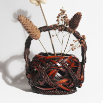 Day-Style Bamboo Floral Wall-mounted Floral handmade bamboo handicraft Bamboo chflower basket small original flow flower-flower flower-flower-flower