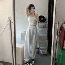 halo lala sports hot girls wear 2021 spring and autumn elastic waist girdle foot sweatpants radish wei pants women