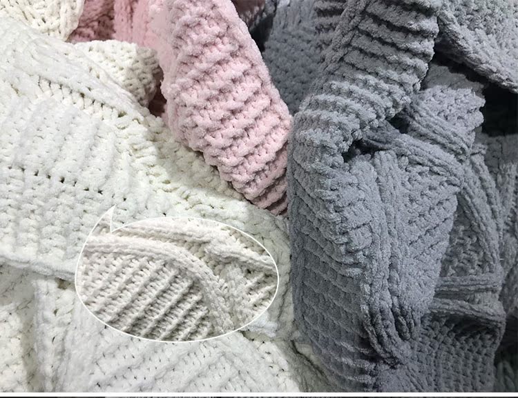 Net len ​​đỏ chăn kim dày chenille sofa giản dị Bắc Âu mẫu chăn đan thảm Nagymaros phòng bóng thảm trang trí - Ném / Chăn chăn lông nhung
