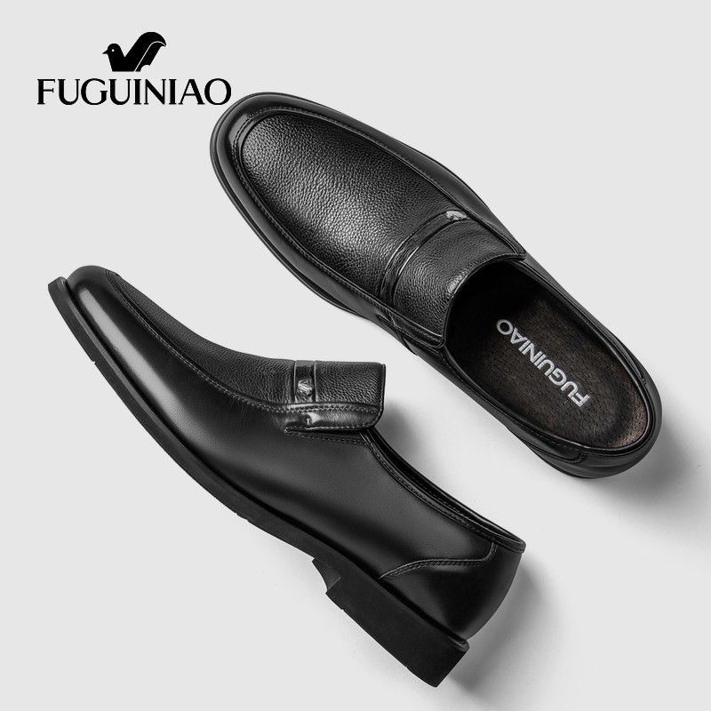 Rich bird leather shoes men business dress men casual men's shoes breathable leather soft soles old daddy shoes