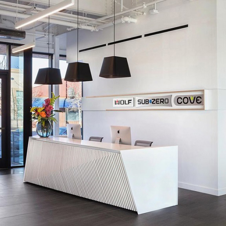 Minimalist Modern Company Front Desk Cashier Counter Bar Counter Counterfeiters Marble water bar Table Desk Sub commercial reception desk