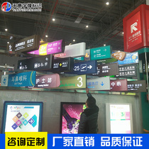 Mall new simple modern hanging guide sign LED hollow hospital tag double-sided luminous light box