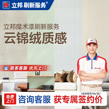 Nippon paint refresh service yunjinrong magic paint art wall living room tv background latex paint old house renovation p