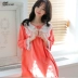 Bộ đồ ngủ nữ mùa hè kiểu Hàn Quốc tươi mới cho nữ sinh viên váy ngủ ren gợi cảm bông ngọt ngào dễ thương - Đêm đầm Đêm đầm