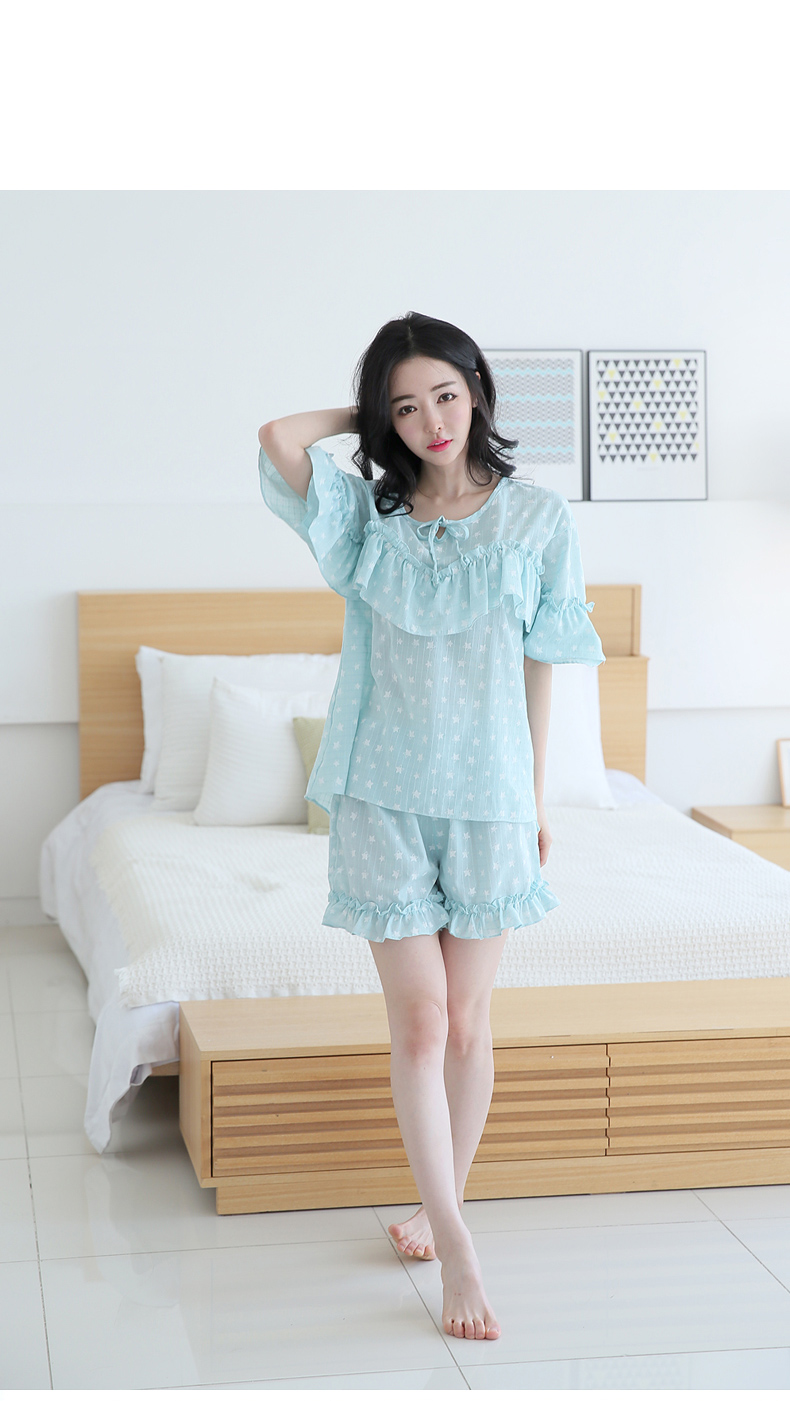 Bananagirl Hàn Quốc phiên bản của cặp vợ chồng đồ ngủ mùa hè sexy sinh viên tươi nhà dịch vụ ngắn- tay quần short đồ ngủ nam đồ bộ đẹp