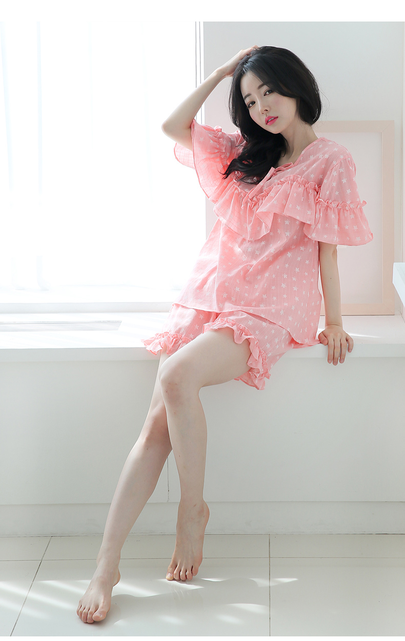 Bananagirl Hàn Quốc phiên bản của cặp vợ chồng đồ ngủ mùa hè sexy sinh viên tươi nhà dịch vụ ngắn- tay quần short đồ ngủ nam đồ bộ đẹp