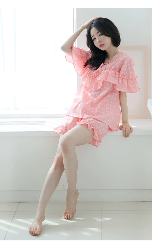 Bananagirl Hàn Quốc phiên bản của cặp vợ chồng đồ ngủ mùa hè sexy sinh viên tươi nhà dịch vụ ngắn- tay quần short đồ ngủ nam bộ đồ