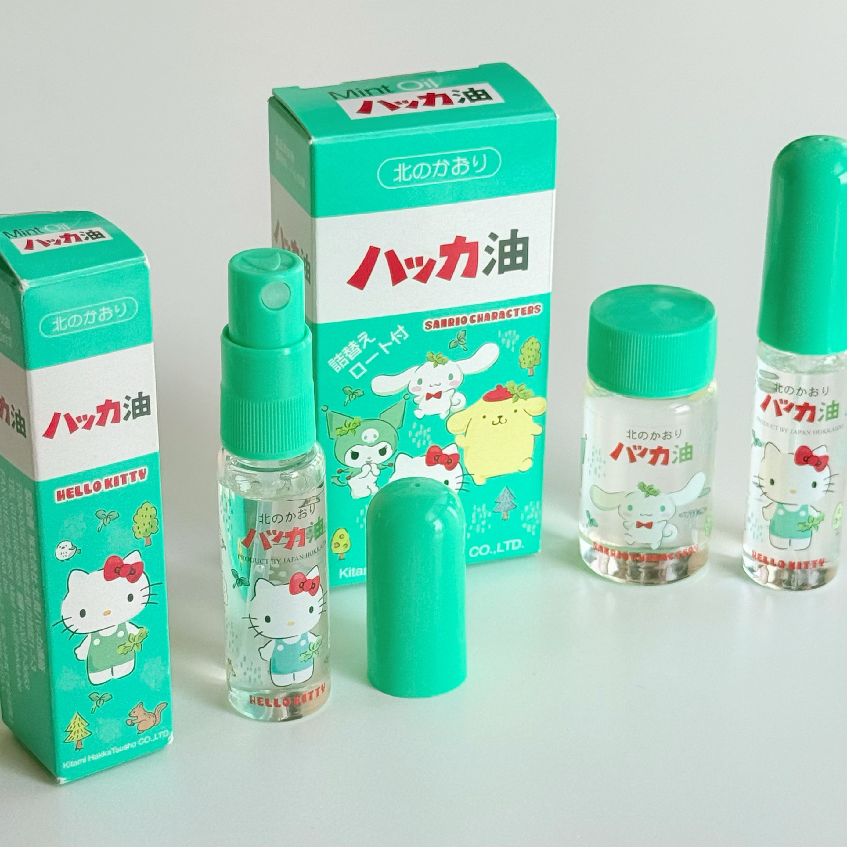 【日本直邮】 日本 KINCHO 北海道北见 hello kitty限量版 薄荷油清凉油喷雾11.5ml