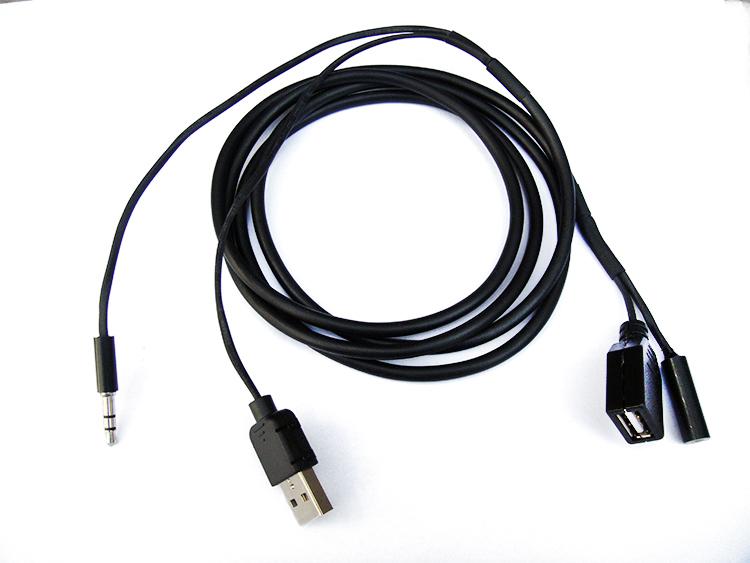 Cáp mở rộng loa USB nhỏ Âm thanh máy tính xách tay hai trong một âm thanh mở rộng nhỏ 3 5 10 mét - USB Aaccessories quạt cầm tay miniso