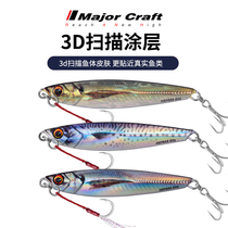 MajorCraft Japanese horse brand JPS pan-use fake bait 3D printing bionic color 20g colorful lure iron plate