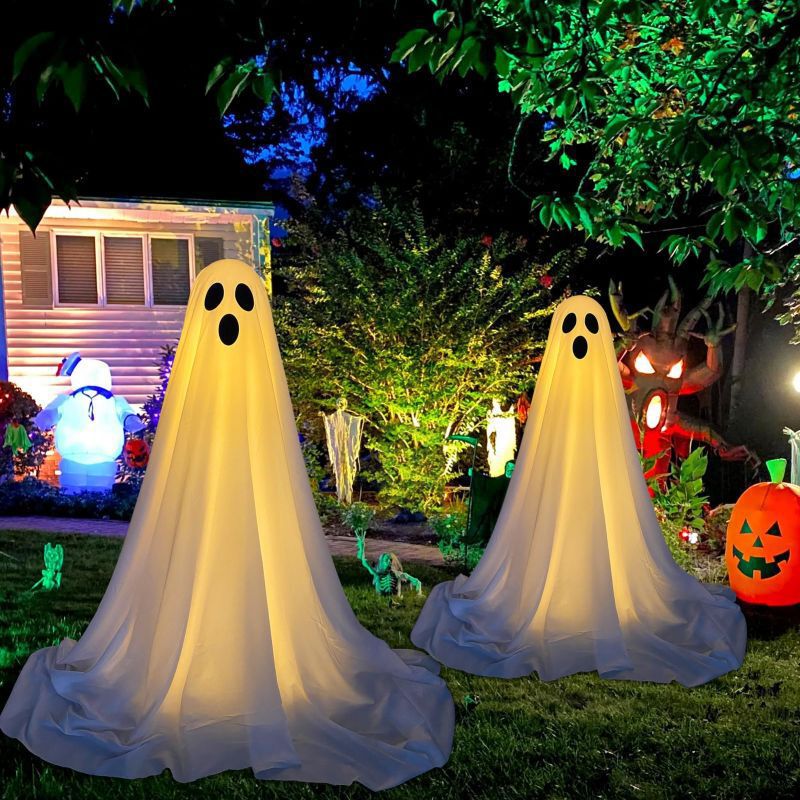 Halloween Decoration Ghost Large Ornament Glowing Horror Props Outdoor Yard Garden Outdoor Ghost Festival Lights Halloween Decoration Ghost Large Ornament Glowing Horror Props Outdoor Yard Garden Outdoor Ghost Festival Lights