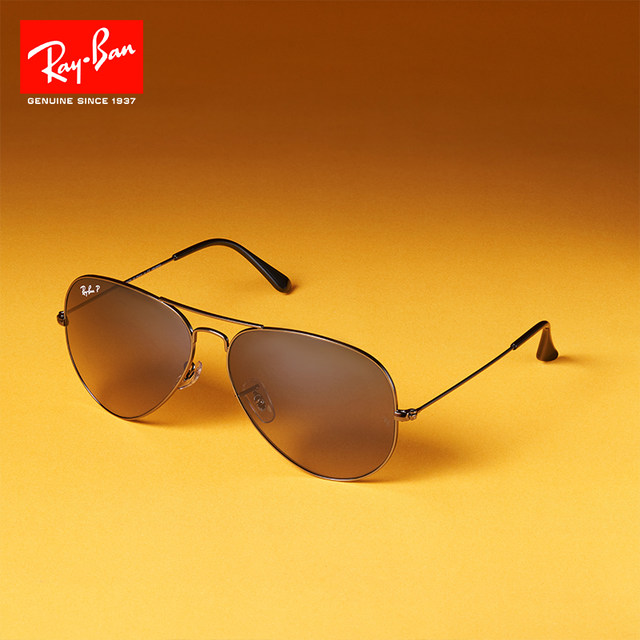 RayBan Ray-Ban sunglasses classic aviator polarized gradient ແວ່ນຕາກັນແດດຜູ້ຊາຍແລະແມ່ຍິງ 0RB3025 ສາມາດປັບແຕ່ງໄດ້