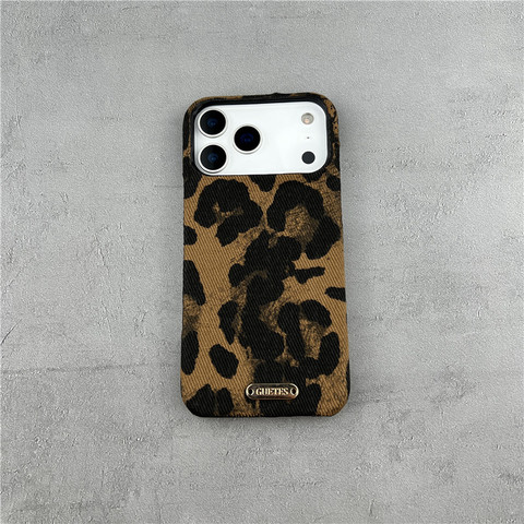 Black Embossed Cross Leather iPhone Case