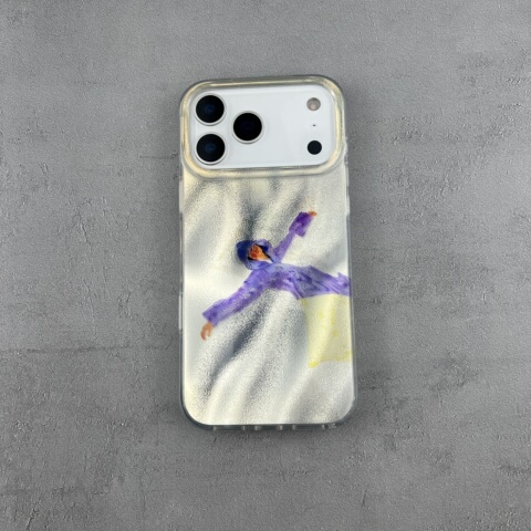 Black Embossed Cross Leather iPhone Case