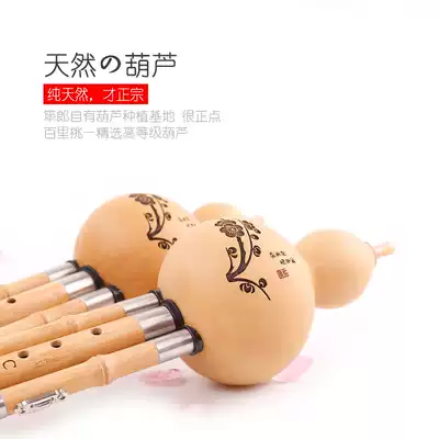 Hulusi musical instrument beginner C tune B tune down B tune Student Introduction anti-crack Lang seven-Kung bamboo Hulusi