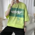 Zijun nam ngắn tay áo thun nam mùa hè in cà vạt 5 phút nửa tay xu hướng áo thun hip-hop Hàn Quốc hàng đầu - Áo phông ngắn
