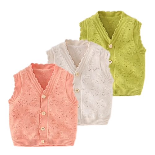 Детский свитер, осенний жилет подходит для мужчин и женщин, трикотажный кардиган для девочек для раннего возраста, V-образный вырез