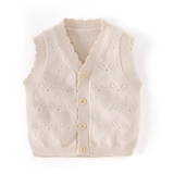 Детский свитер, осенний жилет подходит для мужчин и женщин, трикотажный кардиган для девочек для раннего возраста, V-образный вырез