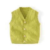 Детский свитер, осенний жилет подходит для мужчин и женщин, трикотажный кардиган для девочек для раннего возраста, V-образный вырез