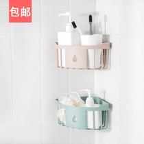 Punch-free corner rack toilet bathroom washroom rack kitchen without trace wall hanging tripod wall storage rack