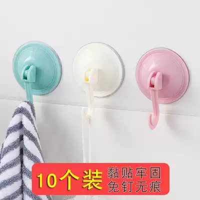 Powder room powerful vacuum suction cup adhesive hook kitchen door rear suction wall bathroom glass wall Wall wall hanging drill-free hole