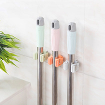 Punch-free mop rack toilet adhesive mop adhesive hook bathroom hook broom hanger card seat mop clip