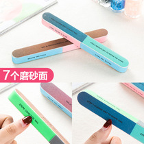 Creative printing nail file knife matte polished multi-sided polishing file nail care tool manicure seven-sided file